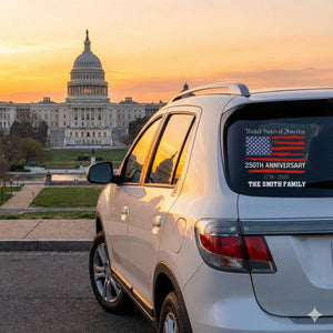 America 250th Anniversary Personalized Family Name Decal Sticker