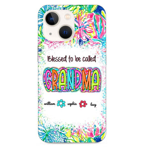 Blessed to be called Grandma Nana Gigi - Personalized Scribble Doodle Phone case
