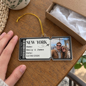 Together Along the Way - Personalized Travel Photo Ornament