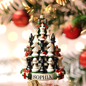 Personalized Chess Christmas Ornament, Gift for Chess Lovers