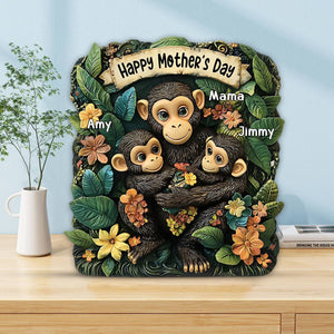 Mother of Little Monkeys - Personalized Acrylic Plaque For Mother's Day Gift