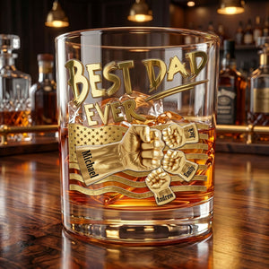 "Power Fist" Personalized Drinking Glass – A Bold and Unique Gift For Dad