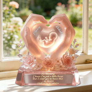 Baby Bump Love Mother Acrylic Plaque - Personalized Gifts For Mothers
