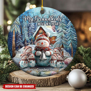 Sweet Grandma โ Personalized Merry Christmas Ornament