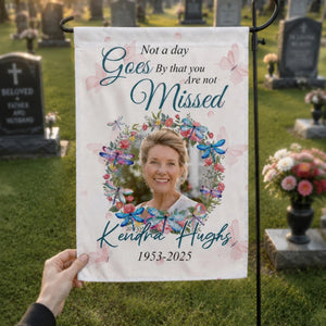 Memorial Garden Flag โ Personalized "Missing You Always, Remembering You Forever" For Loss Of Loved One