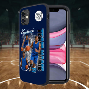 Custom Photo Basketball Player - Personalized Team Name School Name Phone Case