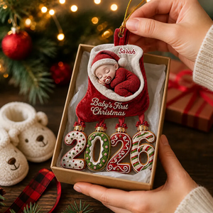 "Cozy Christmas Memories" – Personalized Acrylic Ornament | Holiday Keepsake For Families