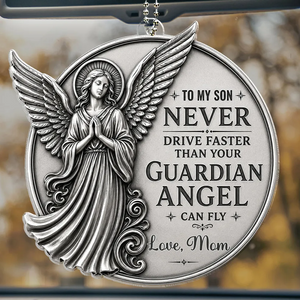"Protected By Love And Grace" โ Personalized Car Ornament | Faith-Based Car Keepsake