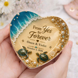 "From Yes To Forever" β Personalized Jewelry Dish | Gift For Couples