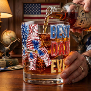 Personalized Drinking Glass – "Power Fist" Design – A Cool Gift For Dad