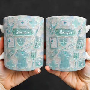 "Dedicated Nurse" Sea Glass โ Personalized Mug | Gift For Nurse Lovers