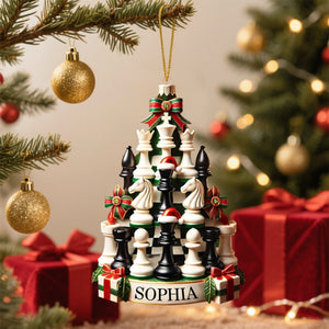 Personalized Chess Christmas Ornament, Gift for Chess Lovers