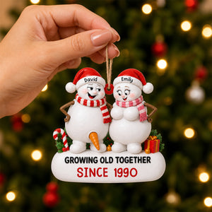 "Growing Old Together" – Personalized Acrylic Hanging Ornament | Gift For Couples