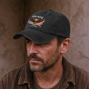 Personalized Distressed Denim Cap, America 250th Anniversary Patriotic Design