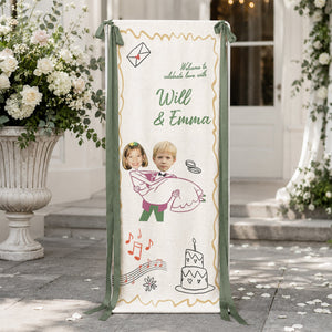 Personalized Wedding Welcome Sign – Custom Couple Photo Decor & Favors