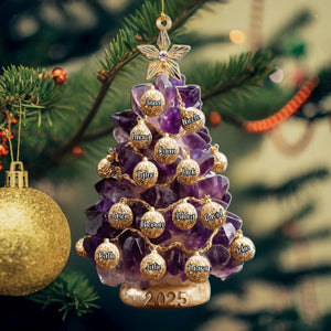 Our Family, Merry Christmas 2025 - Personalized Family Custom Shaped Acrylic Ornament