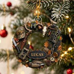 "Hunting Is A Way Of Life" – Personalized Christmas Acrylic Hanging Ornament | Gift For Hunting Lovers