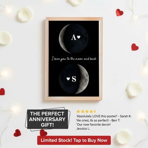 Custom Couple Birth Date Moon Phase - Personalized Poster - Valentine's Day Gift For Couple