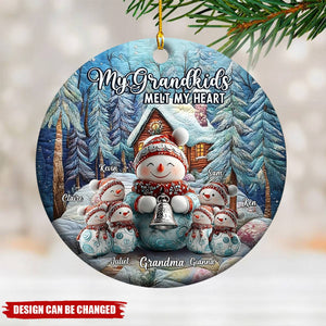 Sweet Grandma โ Personalized Merry Christmas Ornament