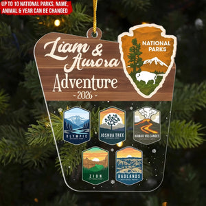 "Adventure National Parks" – Personalized Acrylic Ornament | Photo Keepsake For Adventure Lovers & Park Trips