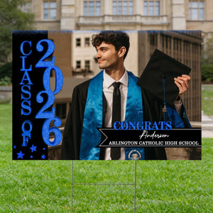 Class of 2026 Lawn Sign โ Personalized Graduation Yard Decoration