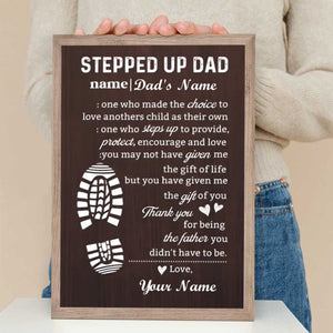 Personalized "Stepped Up Dad" Canvas - Customizable Names