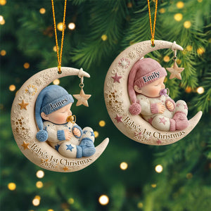 Personalized Baby's First Christmas Acrylic Ornament,Gift for Family,New Parents