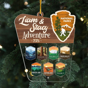 "Adventure National Parks" – Personalized Acrylic Ornament | Photo Keepsake For Adventure Lovers & Park Trips