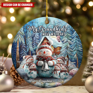 Sweet Grandma โ Personalized Merry Christmas Ornament