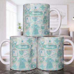 "Dedicated Nurse" Sea Glass โ Personalized Mug | Gift For Nurse Lovers