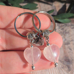 Rose Quartz For Unconditional Love Personalized Crystal Keyring Gift Set