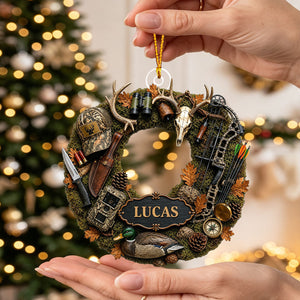 "Hunting Is A Way Of Life" – Personalized Christmas Acrylic Hanging Ornament | Gift For Hunting Lovers