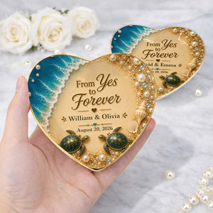 "From Yes To Forever" β Personalized Jewelry Dish | Gift For Couples