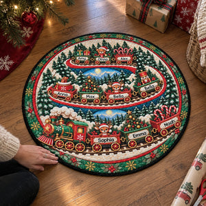 Family Christmas Journey – Personalized Family Doormat | Festive Holiday Welcome Mat & Family Gift