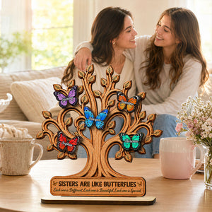 Personalized "Besties Are Like Butterflies" Wooden Plaque – Gift For Sisters & Best Friends