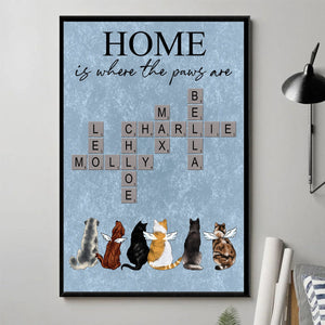 Home Is Where The Paws Are - Personalized Crossword Puzzle Canvas Dog Lover Gifts