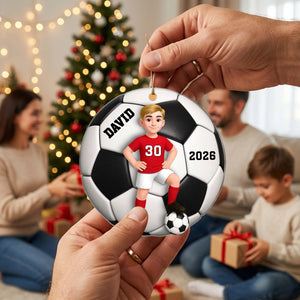 Soccer Girl Boy - Personalized Acrylic Ornament Christmas Gift For Daughter, Gift For Son