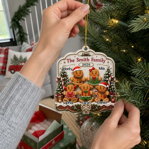 Our Sweet Family β Personalized Acrylic Christmas Ornament | Custom Names Family Keepsake