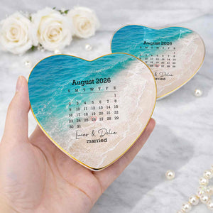 Personalized "Married" Jewelry Dish โ Gift For Couples