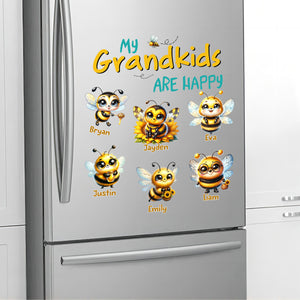 Personalized Fridge Decal/Sticker - My Bees Happy Flying