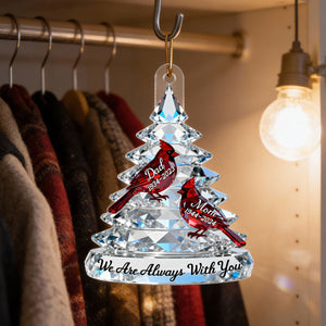 "Memorial Tree Cardinals" β Personalized Acrylic Ornament | Remembrance & Sympathy Gift For The Whole Family