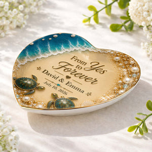 "From Yes To Forever" β Personalized Jewelry Dish | Gift For Couples