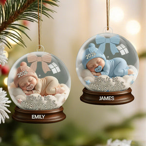 Personalized First Christmas Ornament β Keepsake For Newborns & Babies