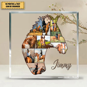 Horse Collage Photo Personalized Acrylic Plaque Gift For Horse Riders, Horse Lover