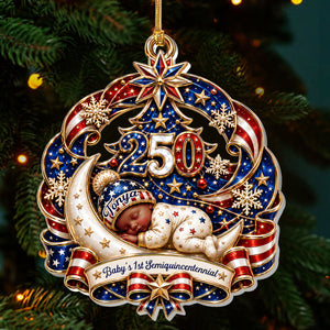 Personalized "Baby's 1st Semiquincentennial" Acrylic Ornament – 250th Anniversary Keepsake