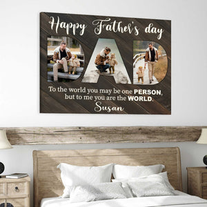 Happy Father’s Day Personalized Canvas Poster,Personalized 2026 Father's Day Gift