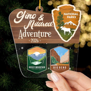 "Adventure National Parks" – Personalized Acrylic Ornament | Photo Keepsake For Adventure Lovers & Park Trips