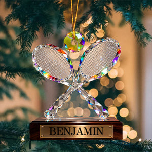 Personalized Tennis Player Christmas Ornament, Gift For Tennis Lover