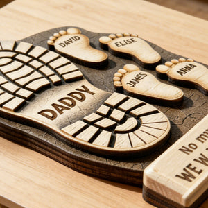 Your Footsteps Led Our Way - Family Personalized Custom Shaped 2-Layered Wooden Plaque