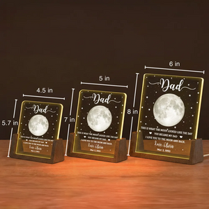 Personalized "This Is What The Moon Looked Like" Plaque – Walnut Base | Sentimental Gift